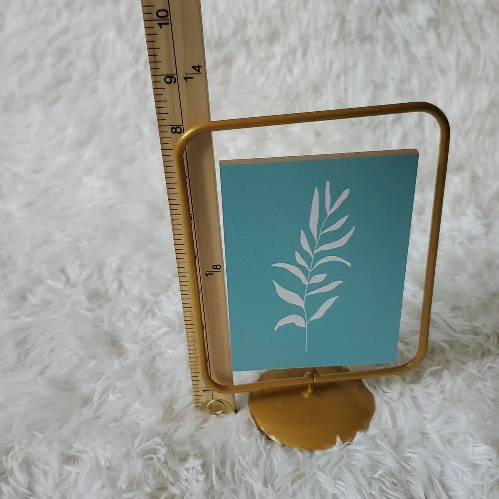 Gold & Teal Table Accent Turquoise Bookshelf End Table Accent Decoration Decor
